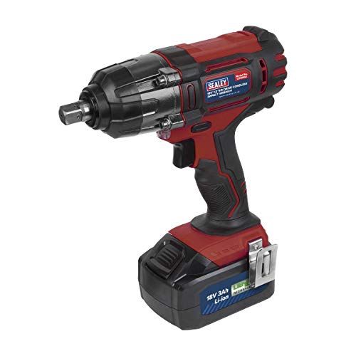 Sealey 18V: 1/2" Sq Drive Cordless Impact Wrench - Red