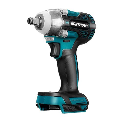 MIRTHBUY 18V: 360 N.m brushless Impact Wrench Cordless Drill Cordless Screwdriver Torque Cordless Impact Wrench Replacement 1/2 inch (Without Battery!)