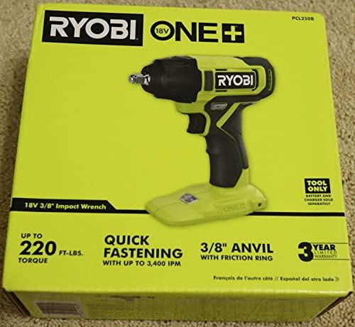 Ryobi PCL250B: Cordless 3/8 in. Impact Wrench (Tool Only)